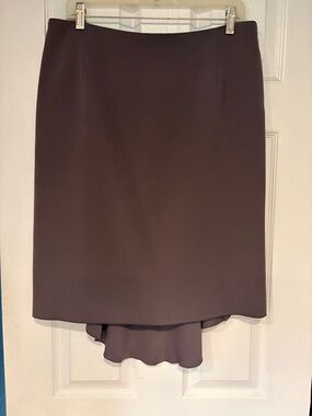 Classic Women's Brown High-Low Pencil Skirt